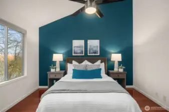 Vaulted primary suite!