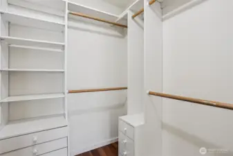 Primary walk in closet