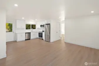 Unit D - Open Concept Living into the Family room