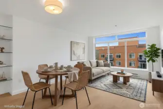 This top floor corner unit is over 1000 sqft with great south facing light.