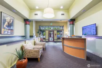 The main lobby with helpful concierge.