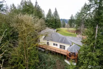 Wooded area on backside