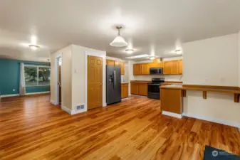 Kitchen towards dining room