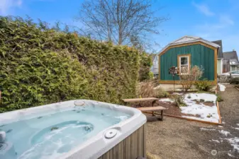 You'll love the hot tub after a long day of bike riding, beach going or playing pickleball!