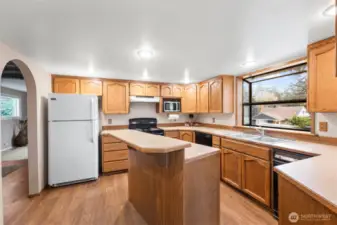 Kitchen with Center Island.