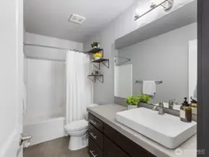 Upstairs Bathroom adjacent to bedrooms.