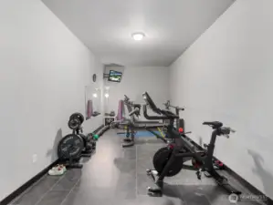 Basement / Flex space currently used as a home gym