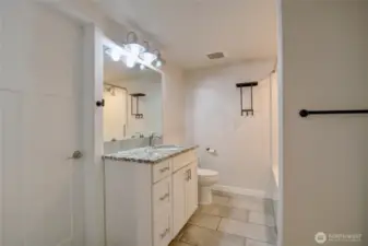 Large lower level bath