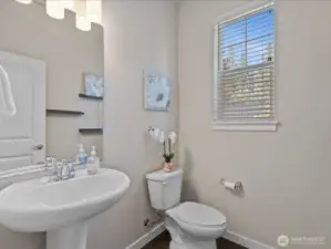 Powder room on main floor.