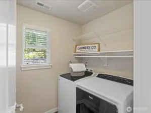 Laundry conveniently located on upper floor near bedrooms!