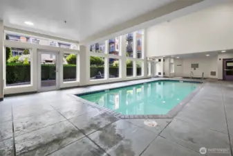 Pool on 3rd floor w/private bathrooms for changing.