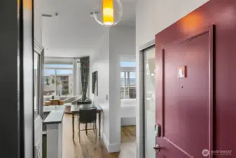 Front door to unit showcases the views right when you open the door!