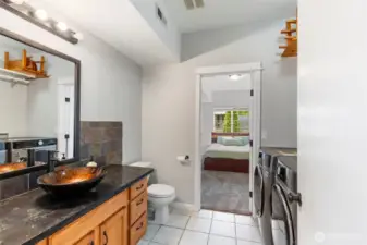 Lower level half bathroom