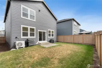 Fully fenced backyard