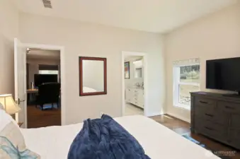 Primary Bedroom. Door to the left is the entry to this bedroom and also can serve as a great office space.