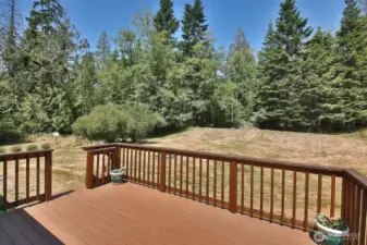 Expansive Trex deck off of the kitchen/dining are of the home. Enjoy your space and privacy.