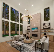 2 story Great Room that overlooks the private backyard
