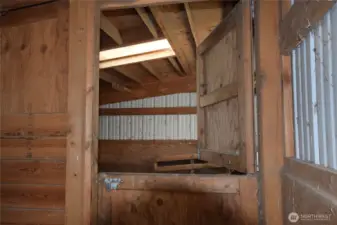 inside stable/shed right