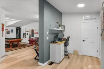 Built in wet bar or home office space.