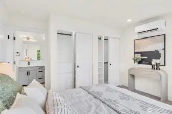 Primary bedroom looking SW.