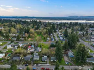 Aerial, viewing south