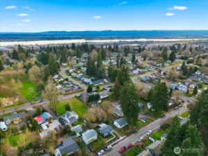 Aerial, viewing south