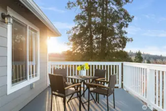 Awesome top floor deck has great light and vistas.