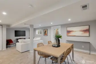 Lower level/basement living.