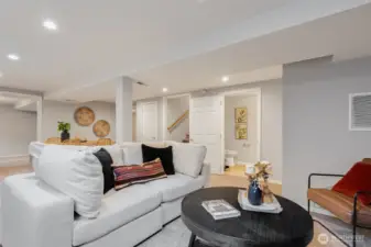 Lower level/basement living.