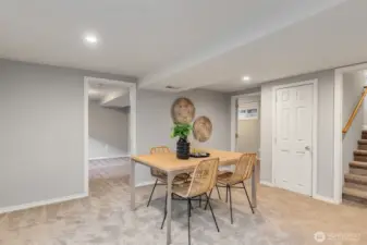 Lower level/basement living.