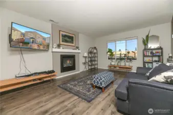 Living Room, this home lives very private and quiet.