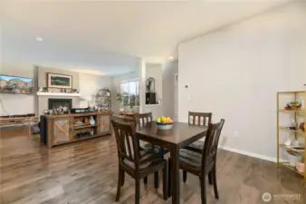 Dining Room to the living room.