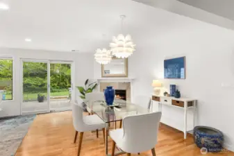 Gorgeous dining area. Ready for your dinner parties.