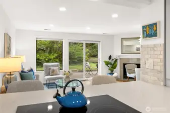 Great sunny view from the kitchen