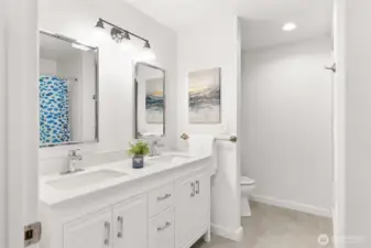 Main bathroom upstairs.