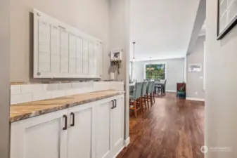 Coffee/ charging station to the kitchen