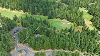 Over an acre homesite. Close to the Great House on Hole #1 Green. Limb up the trees and you will have an incredible view. You have room to add to house a Pool, Casita, 2nd Garage with guest quarters, so many possiblities with the homesite.