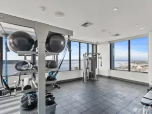 41st floor fitness center. Imagine your work out with these views!