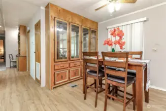 Dining Room With Built In Cabinet/Hutch