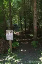 Trail 1 conveniently located across from property. Goes down closest to the amenities.