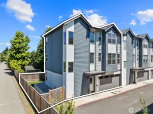Corner Lot Unit with 2 car attached garage.