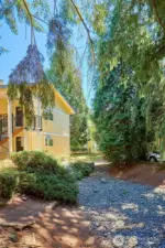 The grounds are well maintained and offer glimpses of nature.