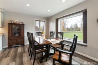 Now turn around and view the dining with plenty of room for a large table, hutch and whatever else you may want.