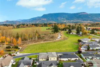 This photo shows the real country views clear to the foothills...Quiet senior living and much more...