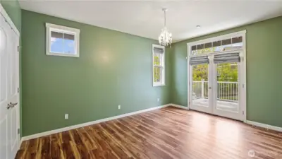 Private balcony off 2nd bedroom.