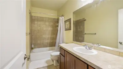 Full bath on lower level.