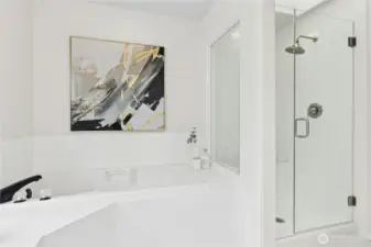 5 pc Primary Bath with frameless shower and private water closet