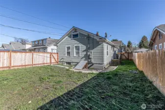 Back of Unit A & yard