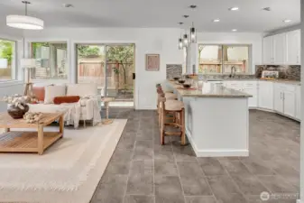 Updated beautifully....one room flows nicely into the next. Private patio w/nature surround....this home lives large!