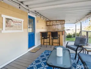 covered back deck.